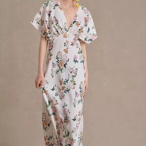 BHLDN Floral White Dress